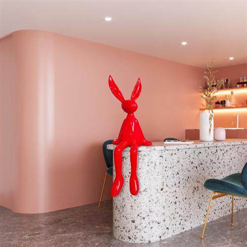 玻璃钢卡通雕塑样板间可爱动物装饰品创意公仔大号白兔子摆件坐姿,家居饰品,装饰摆件,淘宝优惠券,粉丝福利购,淘宝优惠卷