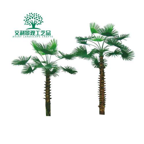 棕榈树植物室内外大型美观棕榈树玻璃钢装饰树假树大型绿植