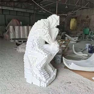 售楼处大厅招财沉思者摆件商场美陈景观玻璃钢雕塑落地软装装饰品