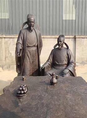 定制古代名人铸铜人物半身肖像雕塑孔子孟子老子铜雕塑摆件