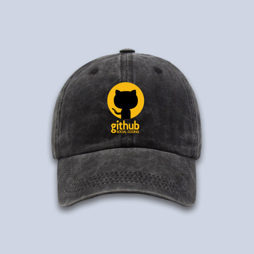 Github章鱼猫程序员码农 Linux Ruby极客IT男棒球帽鸭舌帽帽子