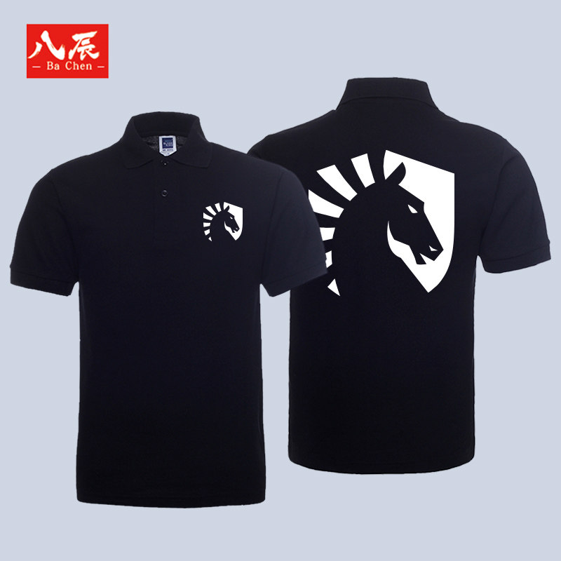 team liquid战队电竞液体队服dota2马头polo衫体恤短袖衣服男女