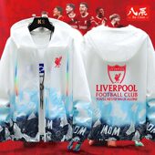 利物浦红军足球迷队服连帽防晒衣服外套休闲情侣男学生外套