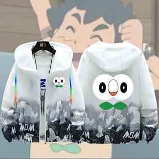 口袋妖怪日月衣服木木枭鸟火斑喵防晒衣服小智同款精灵宝可梦卡通