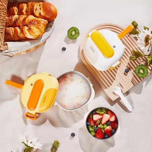 日康不锈钢吸盘式辅食碗双耳碗勺子辅食剪便携吸盘碗儿童餐具套装