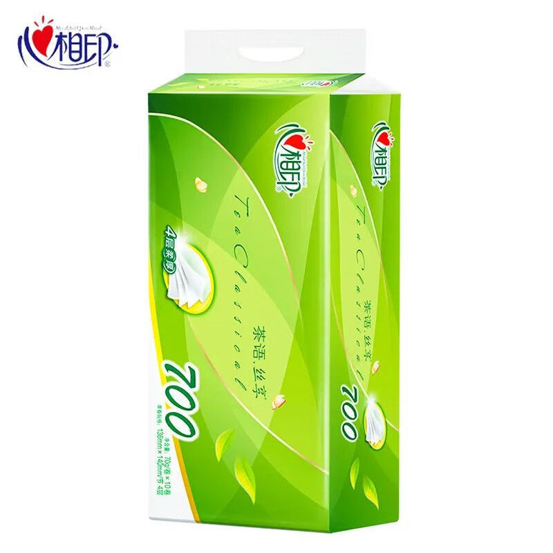 心相印无心卷纸卫生纸家用厕纸卫生纸实惠装4层70克*10卷一件