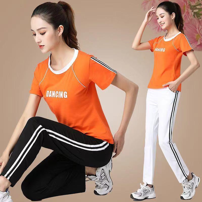杨丽萍春秋新款广场舞服装运动套装女纯棉体操健身跳鬼步舞蹈衣服