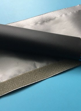 WPC魔a术贴结束带灰色+黑色阻燃防尘粘式套管线缆保护带黑灰双面