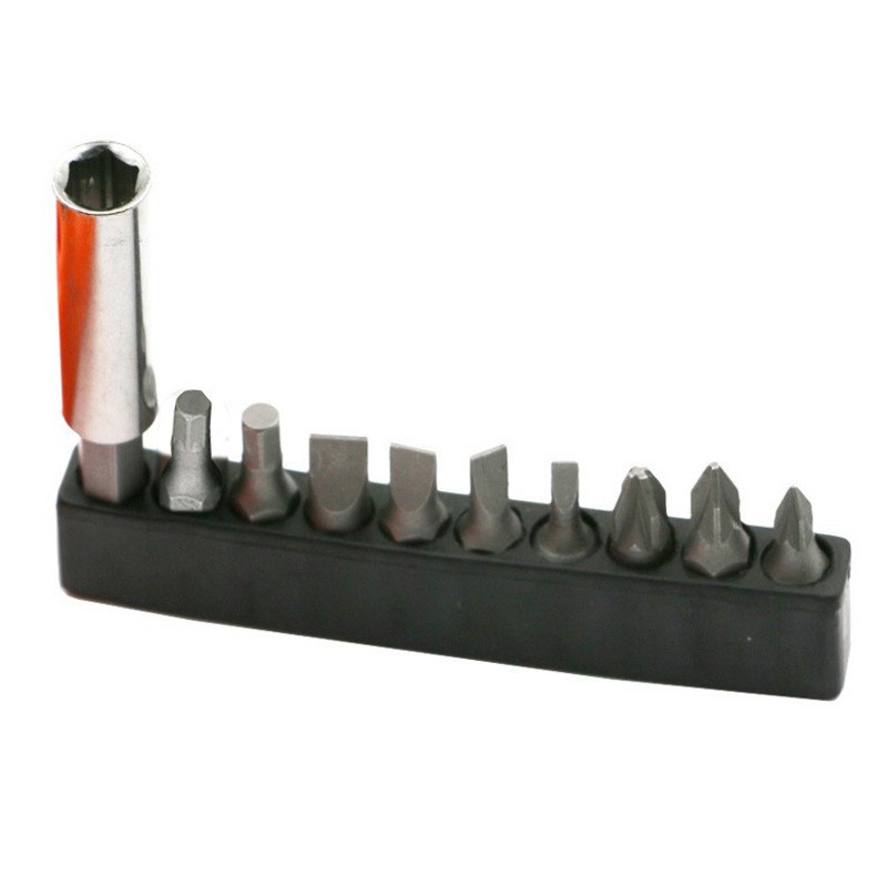 20件套手动棘轮螺丝刀扳手套装s 批头带杆10pcs 套筒5-13mm 9pcs