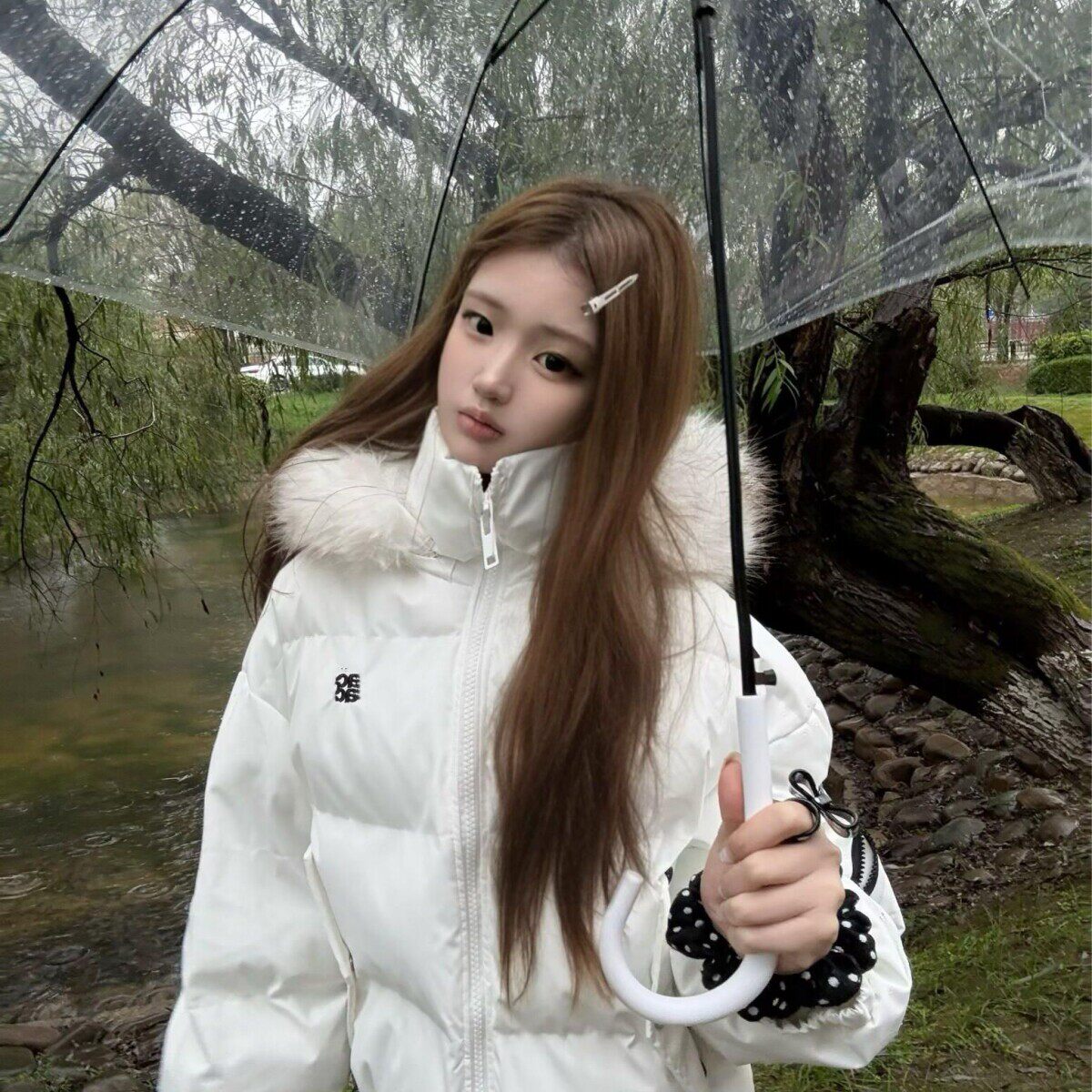 美式复古可拆卸毛领连帽棉服女冬季短款收腰显瘦ins百搭棉衣外套