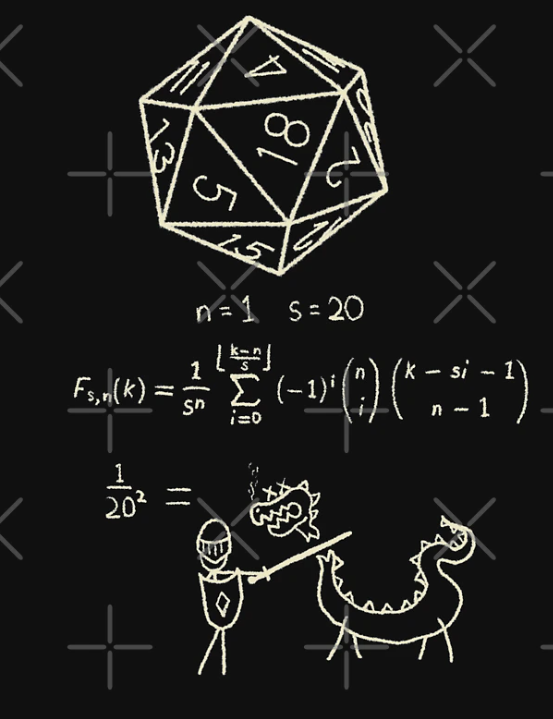 Science Of 20 Sided Dice Harajuku dnd game t shirt T恤 tee
