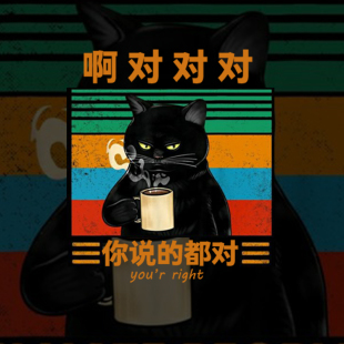 T恤純棉男女潮寬松半袖 極譽(yù)夏季 新款 貓咪你說得對(duì)啊對(duì)對(duì)對(duì)短袖