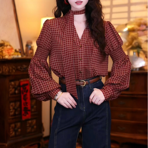 港味复古减龄衬衫时尚小衫