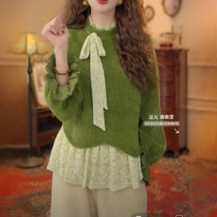 超好看花边领加厚衬衫女冬季设计感气质港风减龄百搭宽松上衣