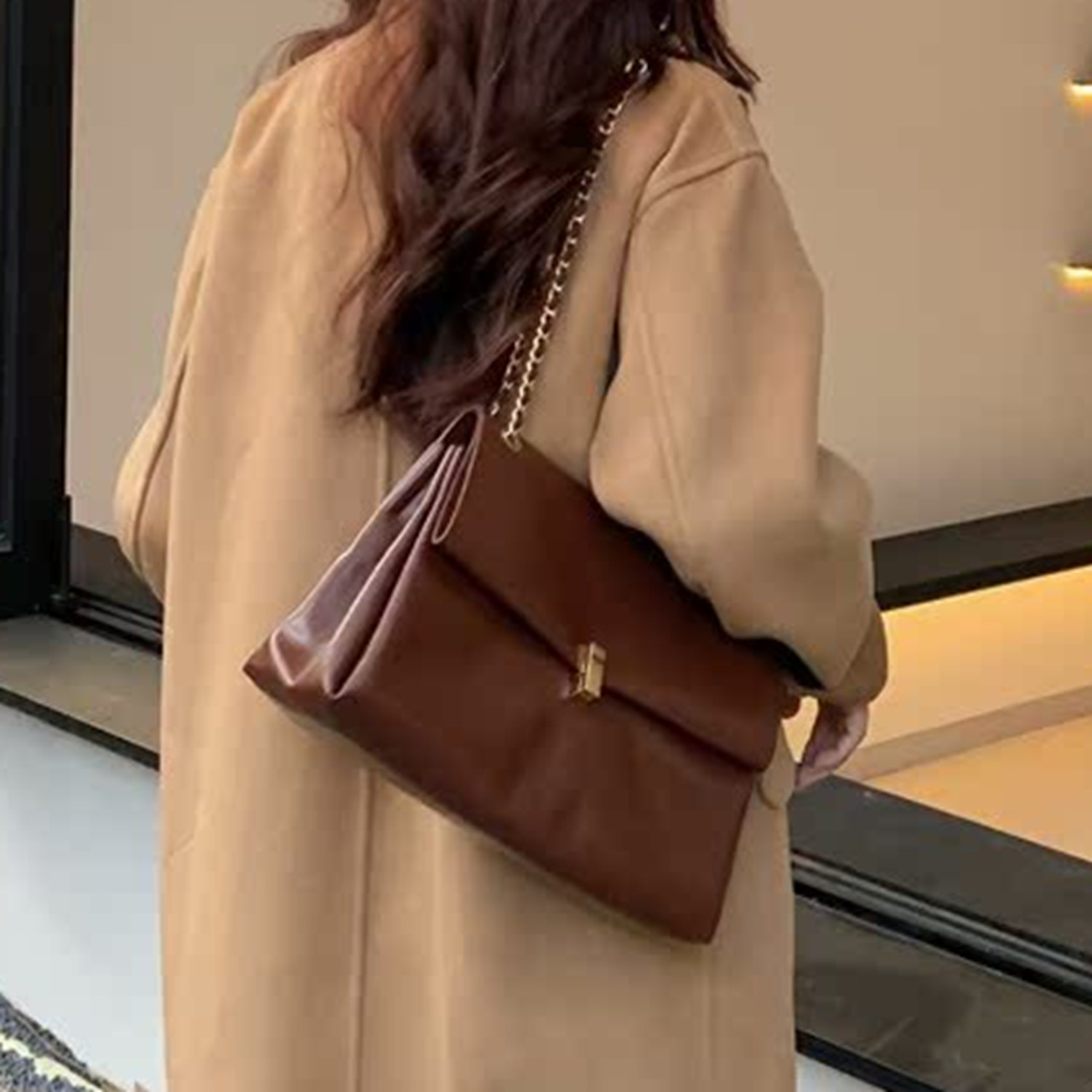 南风小众设计 千层酥单肩包包女2026新款时尚通勤大包单肩斜挎包