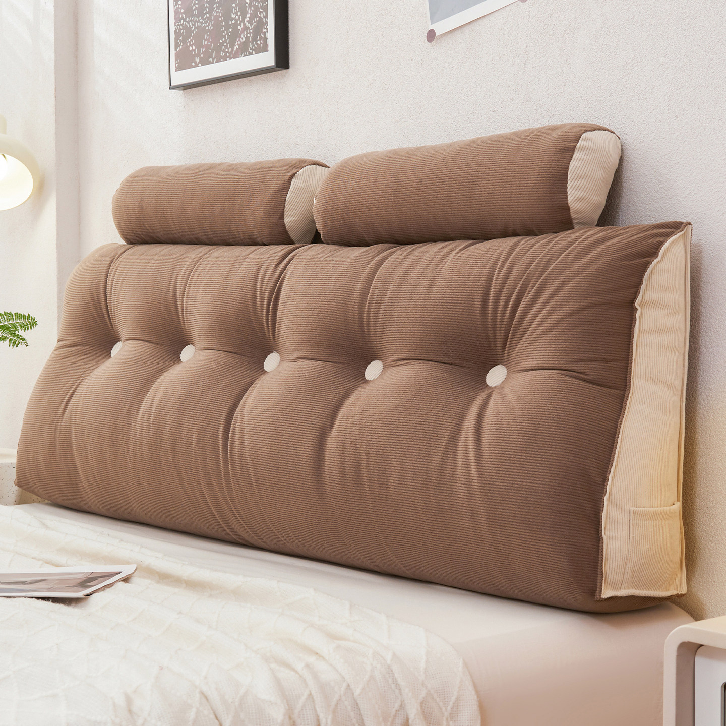 静奢风床头软包靠背三角床上靠枕防撞榻榻米靠垫沙发软垫可拆洗,居家布艺,床头靠垫,淘宝优惠券,粉丝福利购,淘宝优惠卷