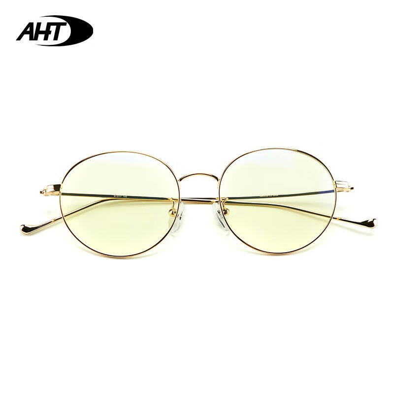 AHT防辐射眼镜圆框防蓝光眼镜女平光电脑电竞护目镜眼镜学生眼镜C