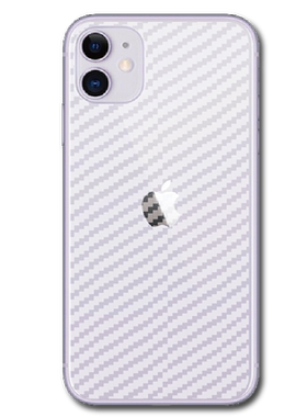 艾思度 iPhone 11手机贴膜苹果11后背保护软模apple A2223碳纤维贴纸A2111防刮磨砂后盖莫A2221非钢化玻璃膜
