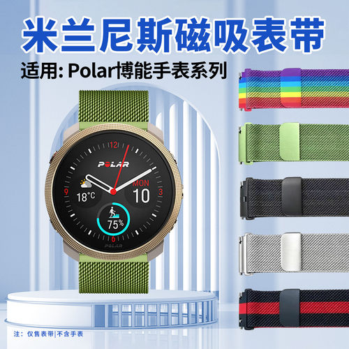适用Polar博能手表磁吸表带米兰