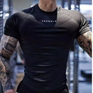 YOUNGLA475反派健身短袖肌肉压缩紧身衣Supervillain COMPRESSION