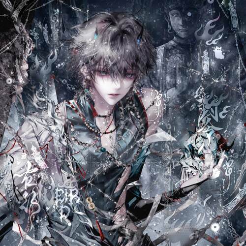 70张 蓝兔小榛直购 双人情侣古风插画头像扭蛋原创圈 高清有薄码