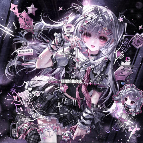 抱盒40张 世界线扭蛋馆云中兔x楼妹情侣头像原创圈直购高清无水印