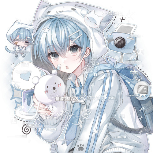 抱盒30张 沛沛直购 卡通同人男生插画头像扭蛋原创圈高清无水印