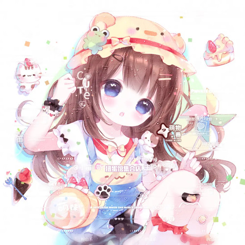 抱盒20张 叶千扭蛋 卡通可爱女生动漫头像原创圈直购 高清无水印