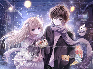[11张 无时无刻扭蛋11期]情侣动漫插画头像原创圈直购 高清厚底纹