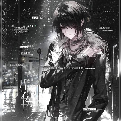 52张 代号k扭蛋2期 男生情侣动漫插画头像原创圈直购 高清无水印