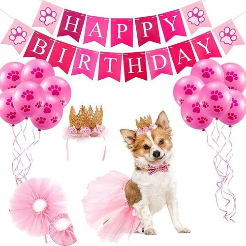 Dog Happy Birthday Party Supplies Cute Dog Bandana Pet Saliv