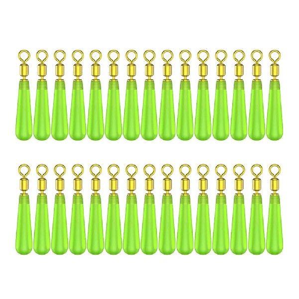 30Pcs Fishing Bobber Float Silicone Rotary Floating Seat