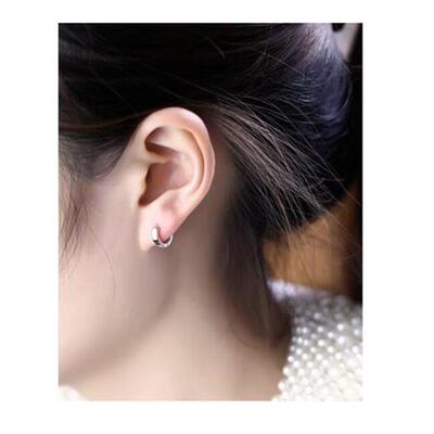 pendientes 925 Sterling Silver Smooth Surface Stud Earrings
