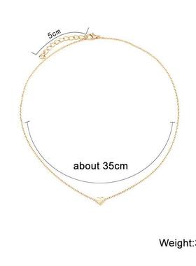 New Minimalist Clavicle Necklaces for Women Tiny Heart LOVE