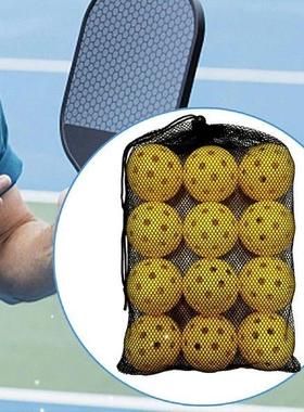 12 Pieces Pickleball Balls with 40 Small Precisely Drilled