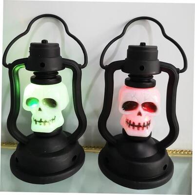 Halloween Pumpkin Lantern Coal Oil Lamp, Colorful Nightlight