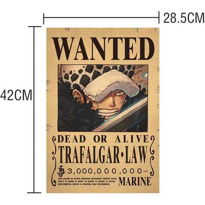New Anime One Piece Luffy 3 Billion Bounty Wanted Posters Fo