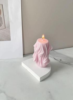 Creative Tree Root Silicone Candle Mold Geometric Wave Rotat