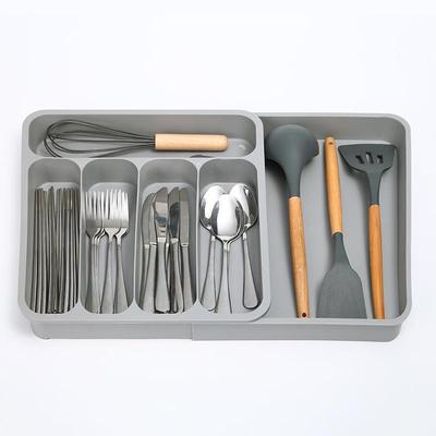 Cutlery Storage Tray Expandable Tableware Organizer Spoon Fo