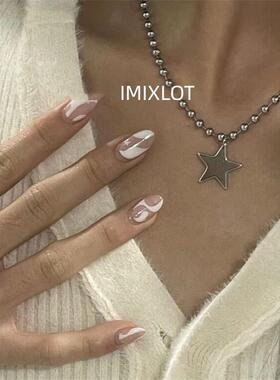 Titanium Steel Star Pendant Necklace for Men Women Y2K Hip H