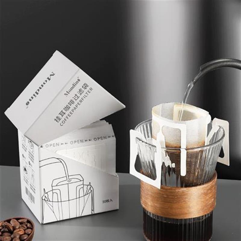 50pcs Coffee Filter Bags Hanging Ear Style Filters Paper