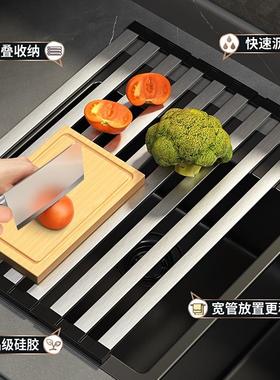 304 stainless steel kitchen sink drain rack / sinkware dish