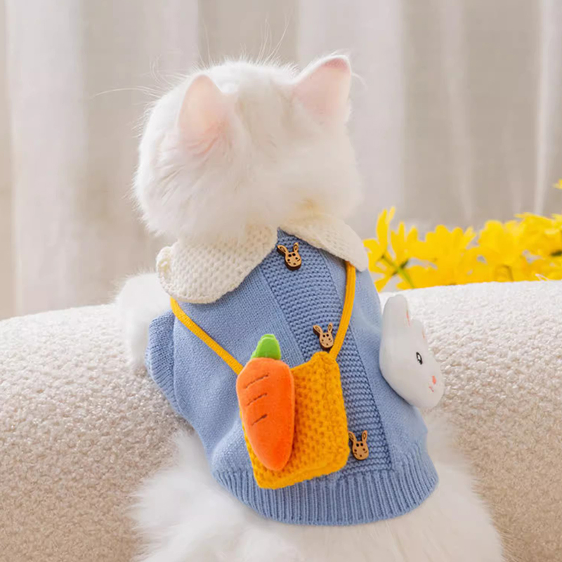 猫咪秋冬款针织毛衣可爱