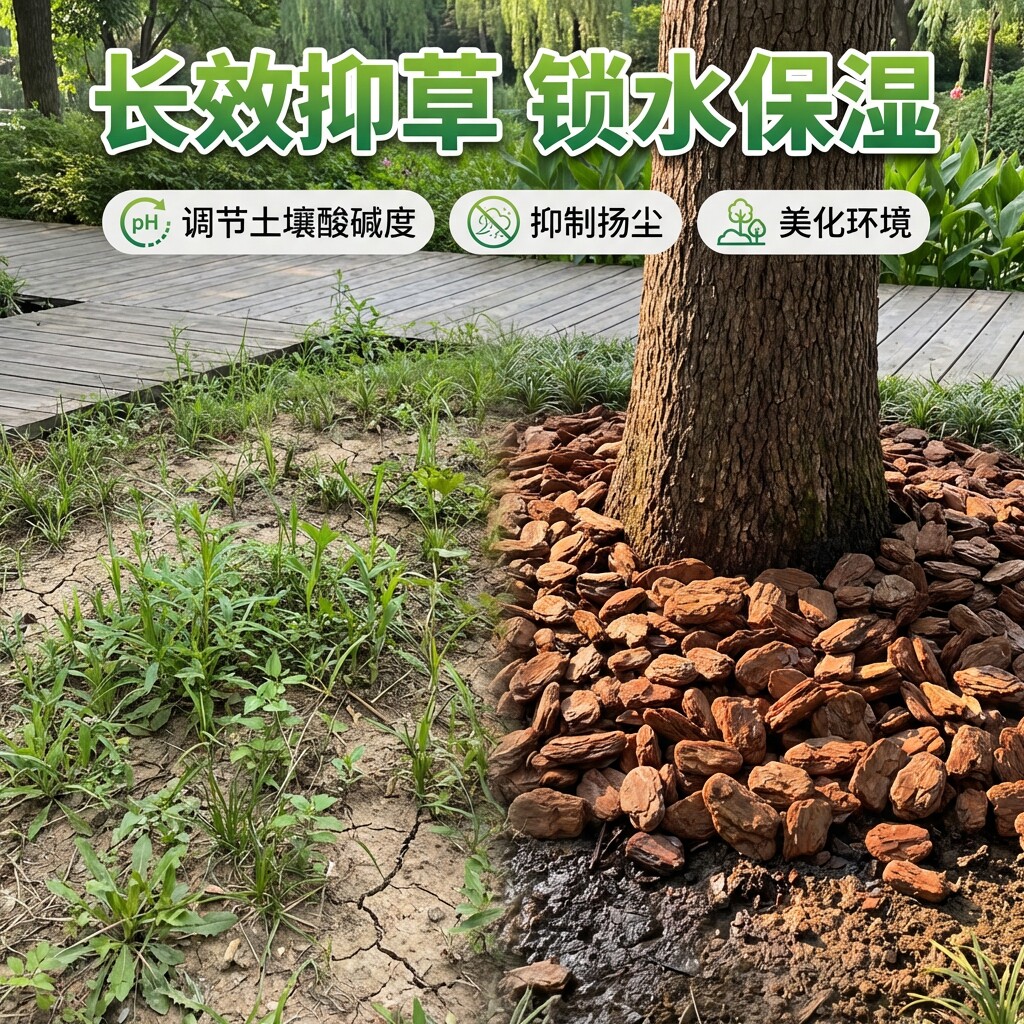 打磨彩色木屑造景有机覆盖物