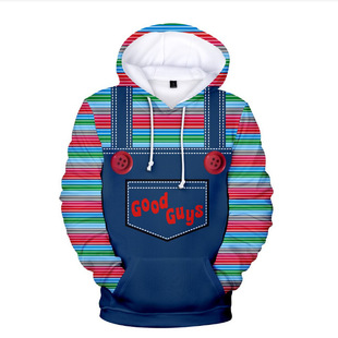 万圣节鬼娃GoodGugs连帽卫衣3D数码 印花cosplay厂家直销男