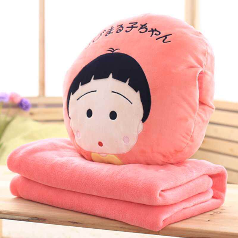 lovely Chibi Maruko Pillow Blanket Dual use Cushions are Warm hand pillow In Office Siesta Pillowin the Home Fabric , Pillow/Pillow  category - from Buy2taobao.com to provide professional Taobao agent buy service