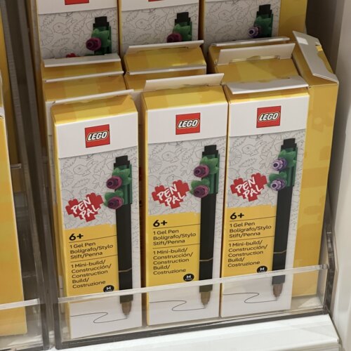 上海乐高乐园限定周边纪念品正品圆珠笔附薰衣草花积木