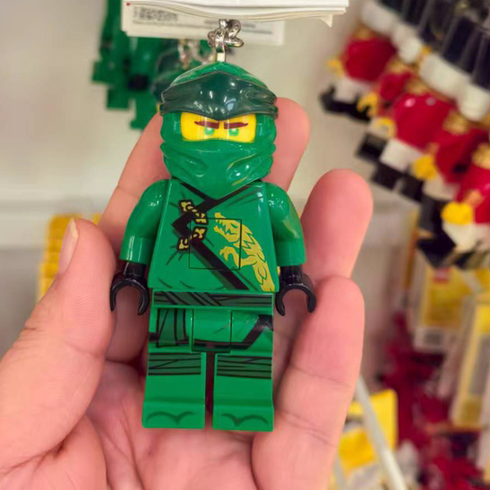 LEGO/乐高乐园同款发光钥匙扣幻影忍者劳埃德绿色忍者人仔挂件饰