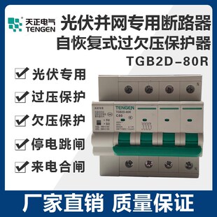 天正TGB2D-80R光伏专用并网断路器自复式过欠压保护器自动重合闸
