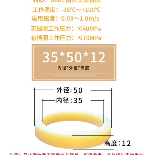 进口Eidi Off-White日本原装Nok油封气缸活塞轴式高压密封正品6.3